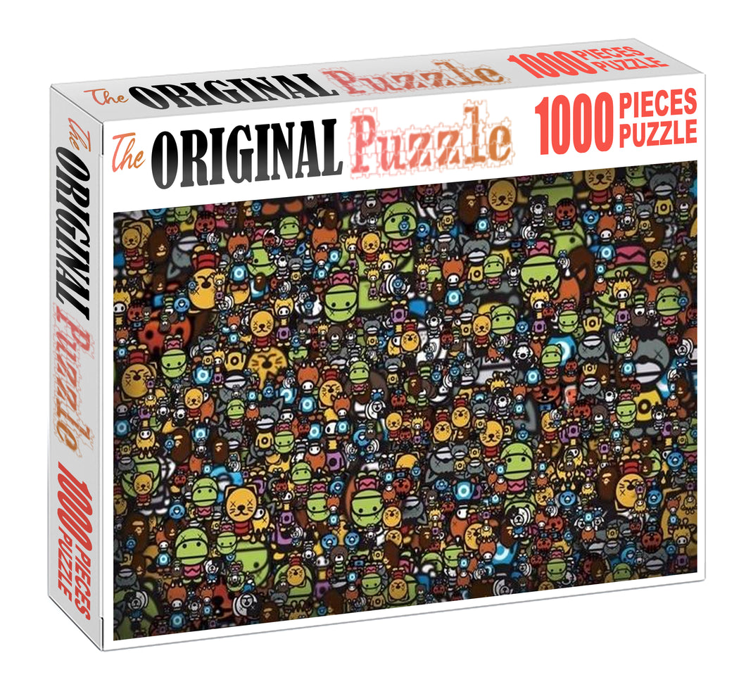 Andro Emoji Wooden 1000 Piece Jigsaw Puzzle Toy For Adults and Kids