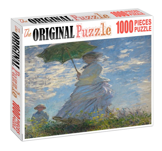 Lady with Umbrella Wooden 1000 Piece Jigsaw Puzzle Toy For Adults and Kids