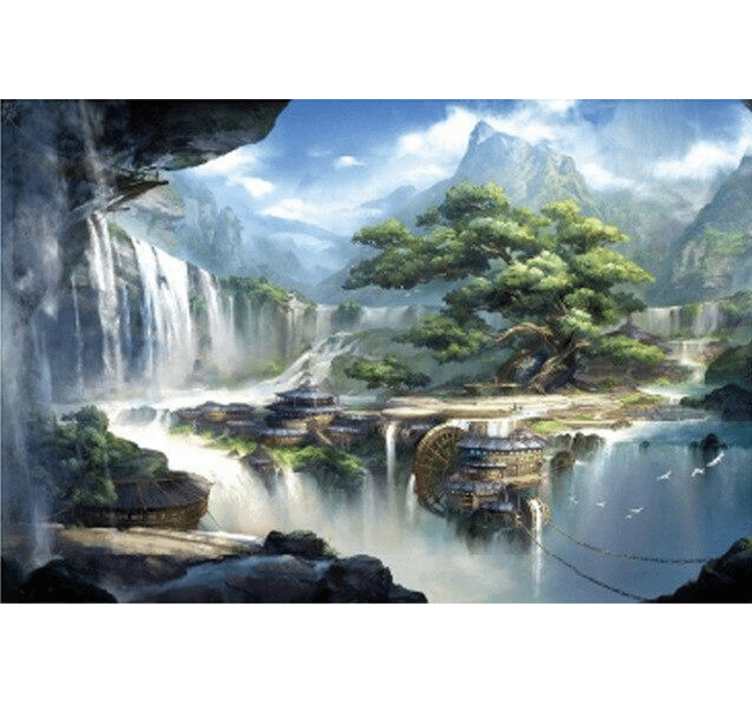 Waterfall is Wooden 1000 Piece Jigsaw Puzzle Toy For Adults and Kids