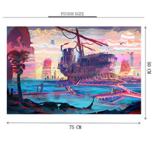 Old Ship Wreck is Wooden 1000 Piece Jigsaw Puzzle Toy For Adults and Kids