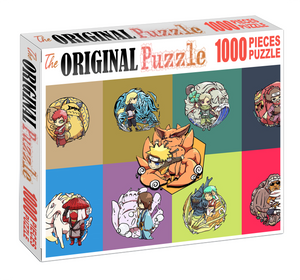 A Naruto Sticker Wooden 1000 Piece Jigsaw Puzzle Toy For Adults and Kids