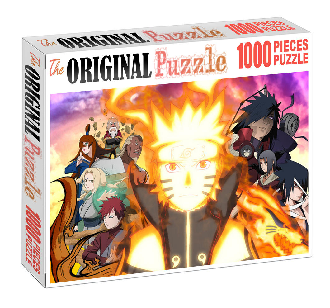 A Naruto Firey Wooden 1000 Piece Jigsaw Puzzle Toy For Adults and Kids
