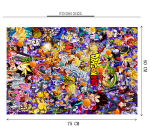 Dragon Ball Anime Characters is Wooden 1000 Piece Jigsaw Puzzle Toy For Adults and Kids