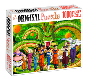 Green Dragon of Goku Wooden 1000 Piece Jigsaw Puzzle Toy For Adults and Kids