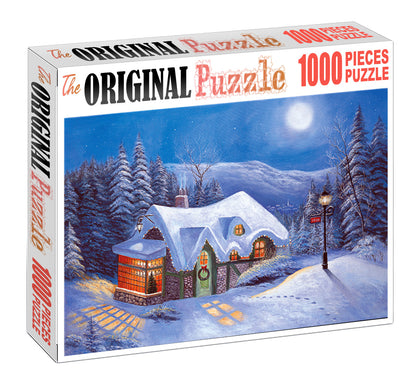 Christman House is Wooden 1000 Piece Jigsaw Puzzle Toy For Adults and Kids