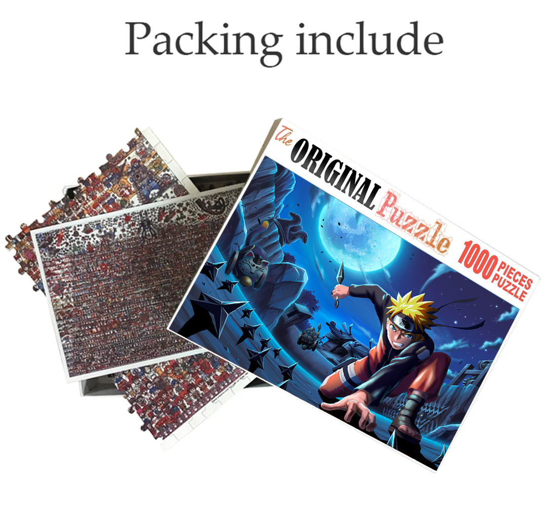Attack on Naruto is Wooden 1000 Piece Jigsaw Puzzle Toy For Adults and Kids