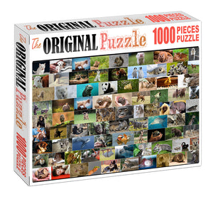 Breeds of Pets Wooden 1000 Piece Jigsaw Puzzle Toy For Adults and Kids