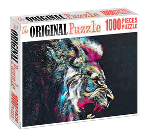 Lion POP Art Wooden 1000 Piece Jigsaw Puzzle Toy For Adults and Kids