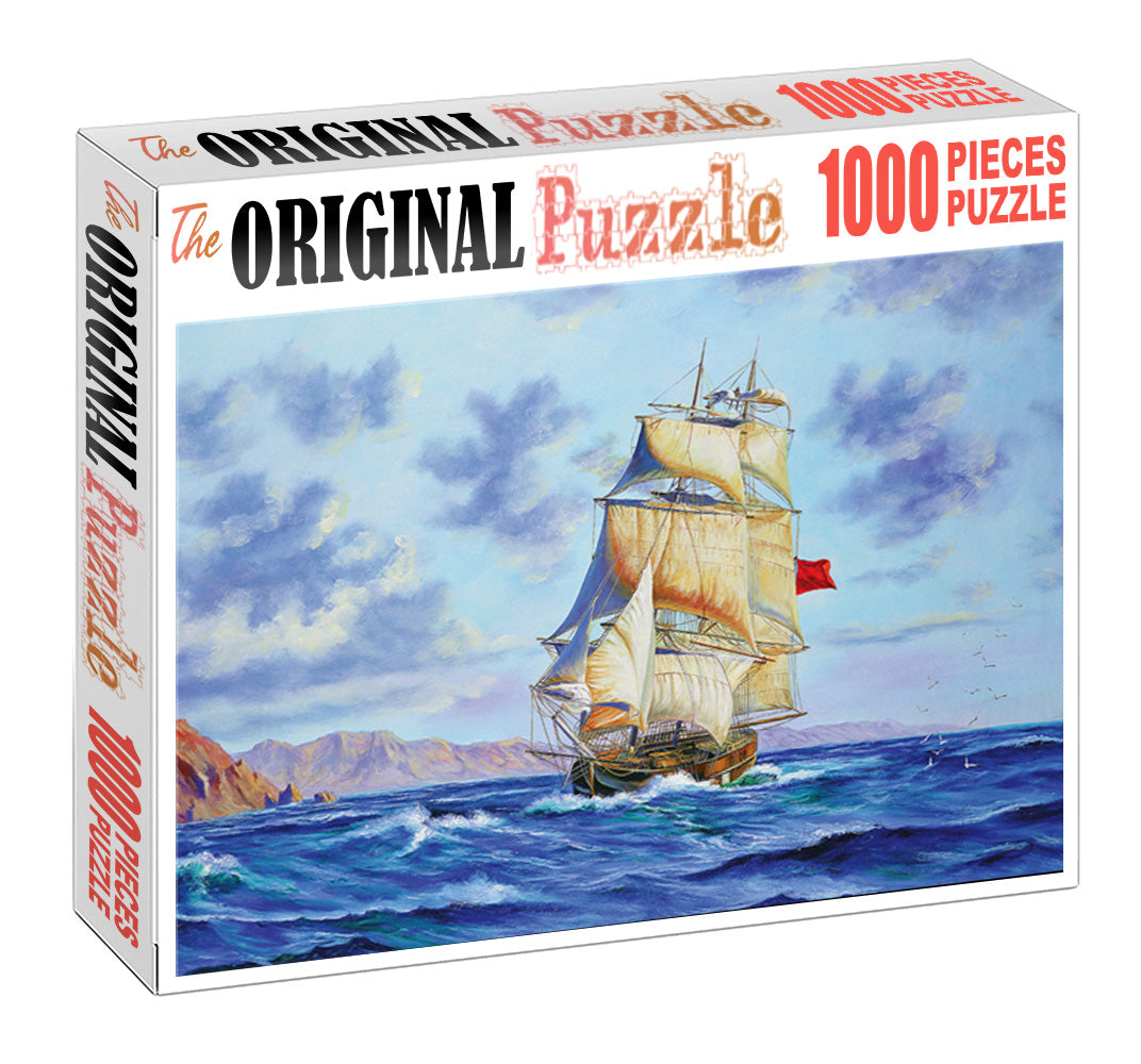 Barque Ship is Wooden 1000 Piece Jigsaw Puzzle Toy For Adults and Kids