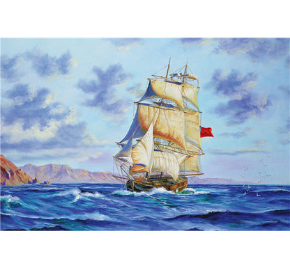 Barque Ship is Wooden 1000 Piece Jigsaw Puzzle Toy For Adults and Kids