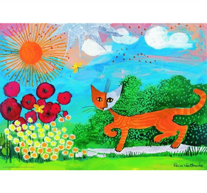 Cat Drawing Wooden 1000 Piece Jigsaw Puzzle Toy For Adults and Kids