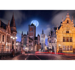 Full Moon City is Wooden 1000 Piece Jigsaw Puzzle Toy For Adults and Kids
