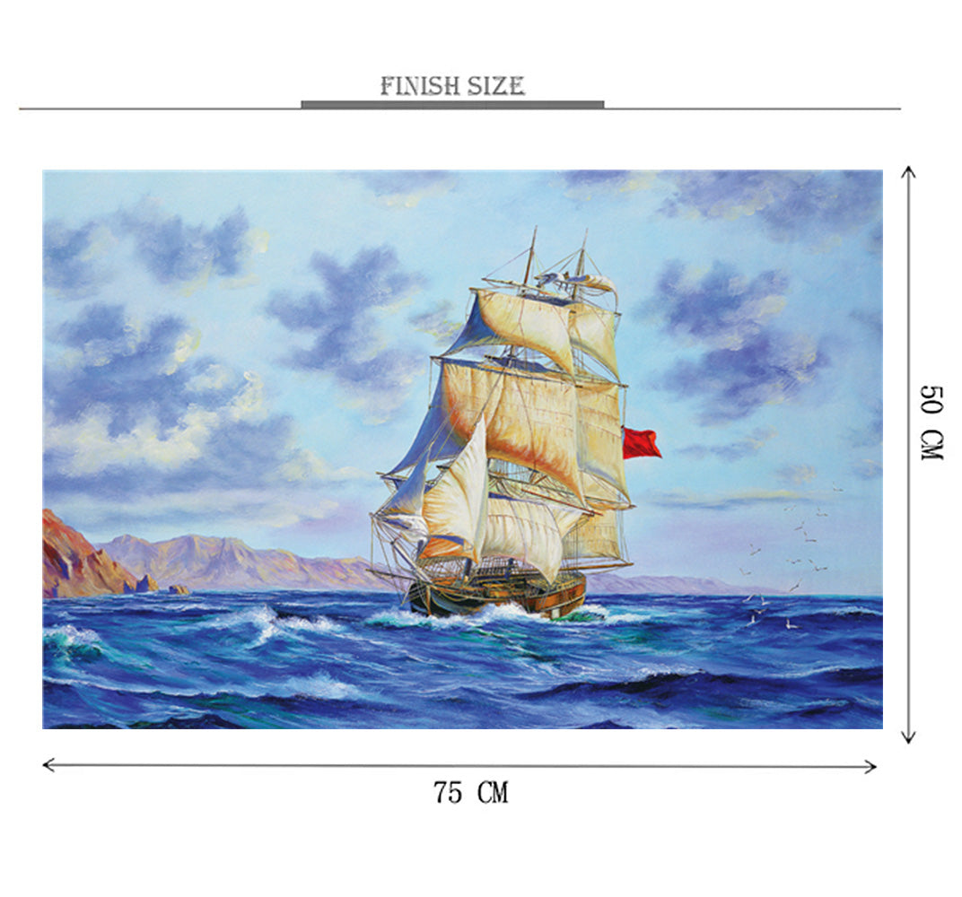 Barque Ship is Wooden 1000 Piece Jigsaw Puzzle Toy For Adults and Kids