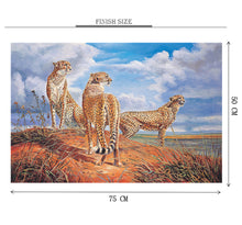 Cheetah Searching is Wooden 1000 Piece Jigsaw Puzzle Toy For Adults and Kids