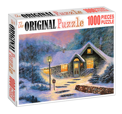 Snow Apartment is Wooden 1000 Piece Jigsaw Puzzle Toy For Adults and Kids
