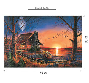 Flying Ducks to Home is Wooden 1000 Piece Jigsaw Puzzle Toy For Adults and Kids