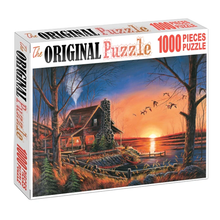 Perfect Sunset Near The River Wooden 1000 Piece Jigsaw Puzzle Toy For Adults and Kids