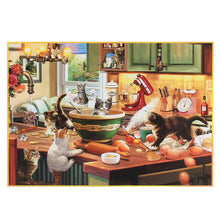 Kitchen Cat Wooden 1000 Piece Jigsaw Puzzle Toy For Adults and Kids
