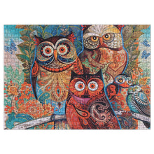 Owl Oil Painting Wooden 1000 Piece Jigsaw Puzzle Toy For Adults and Kids