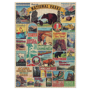 National Park Wooden 1000 Piece Jigsaw Puzzle Toy For Adults and Kids
