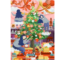 Decorating Christamas Tree Wooden 1000 Piece Jigsaw Puzzle Toy For Adults and Kids