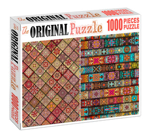 Fabric Design is Wooden 1000 Piece Jigsaw Puzzle Toy For Adults and Kids