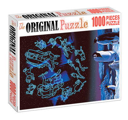 Penguin Zodiac Signs is Wooden 1000 Piece Jigsaw Puzzle Toy For Adults and Kids