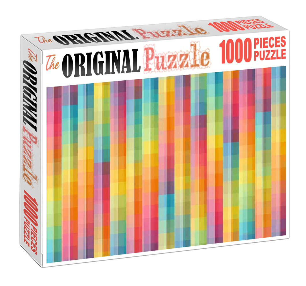 Color Blocks Wooden 1000 Piece Jigsaw Puzzle Toy For Adults and Kids