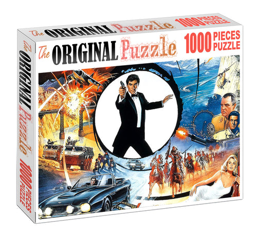 James Bond 007 is Wooden 1000 Piece Jigsaw Puzzle Toy For Adults and Kids