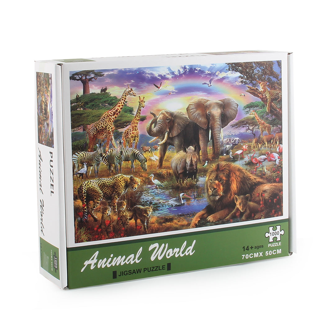 Beautiful Animal World Wooden 1000 Piece Jigsaw Puzzle Toy For Adults and Kids