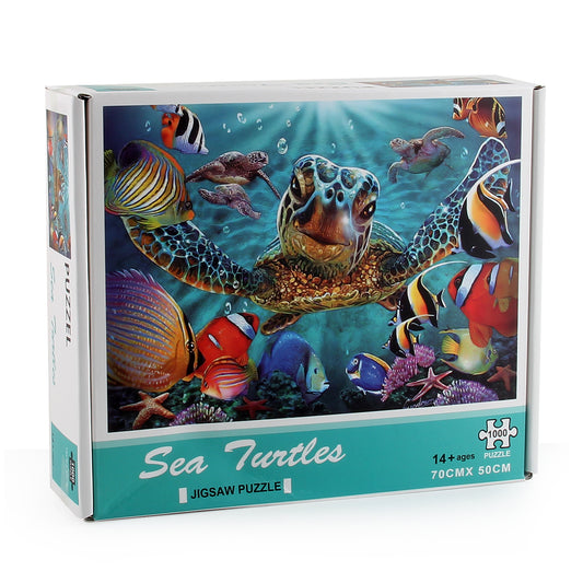 Sea Turtles Wooden 1000 Piece Jigsaw Puzzle Toy For Adults and Kids