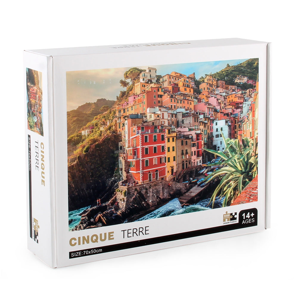 Cinque Terre Wooden 1000 Piece Jigsaw Puzzle Toy For Adults and Kids