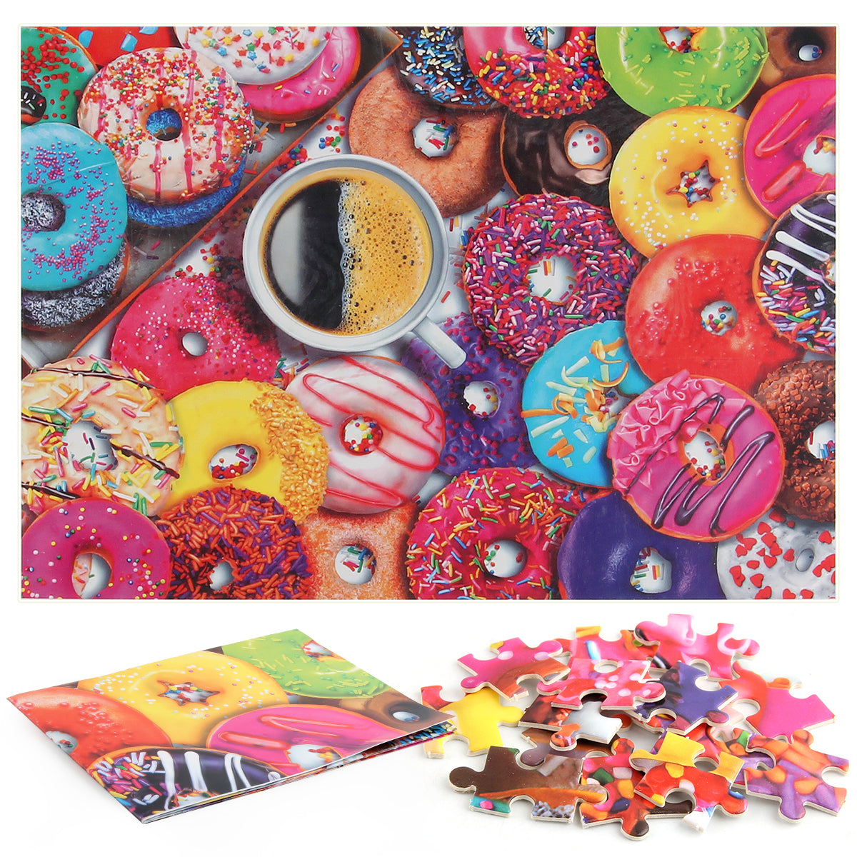 Colorful Heart Wooden 1000 Piece Jigsaw Puzzle Toy For Adults and Kids