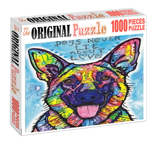 Dog never Lie Wooden 1000 Piece Jigsaw Puzzle Toy For Adults and Kids