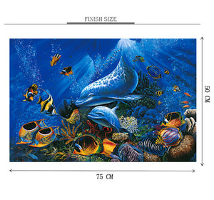 Life in Deap Sea Wooden 1000 Piece Jigsaw Puzzle Toy For Adults and Kids