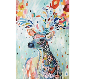 Deer Spray Paint Wooden 1000 Piece Jigsaw Puzzle Toy For Adults and Kids