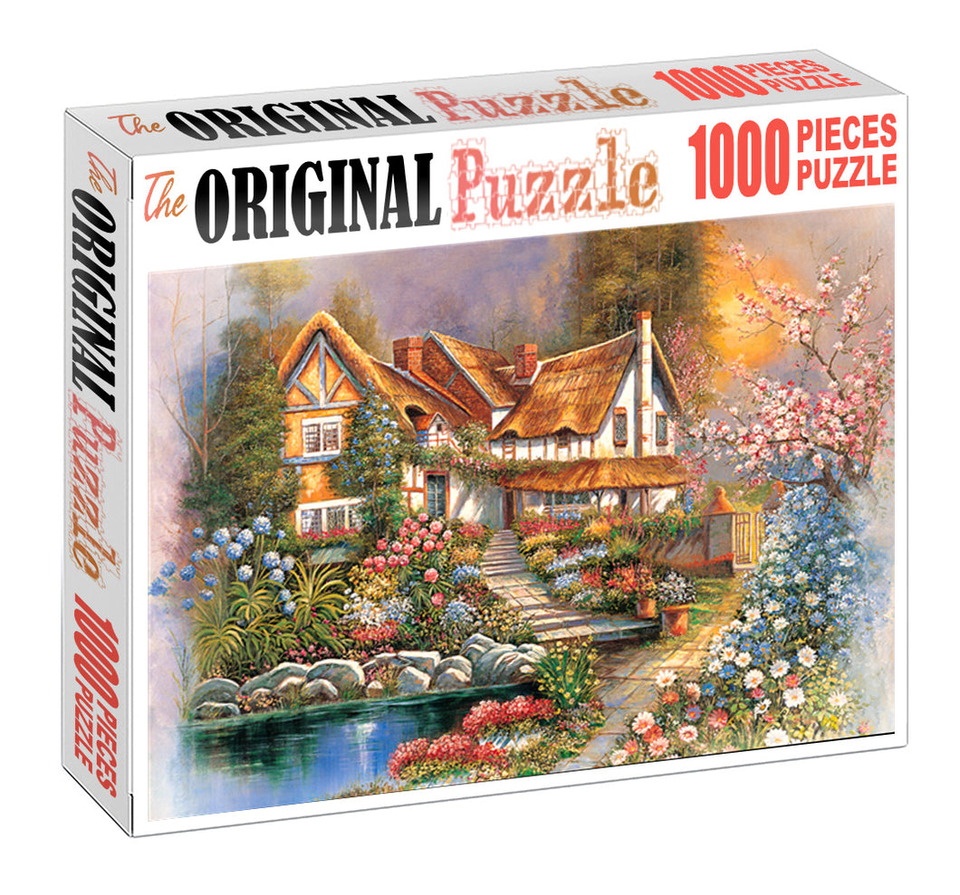 Blooming Flowers is Wooden 1000 Piece Jigsaw Puzzle Toy For Adults and Kids