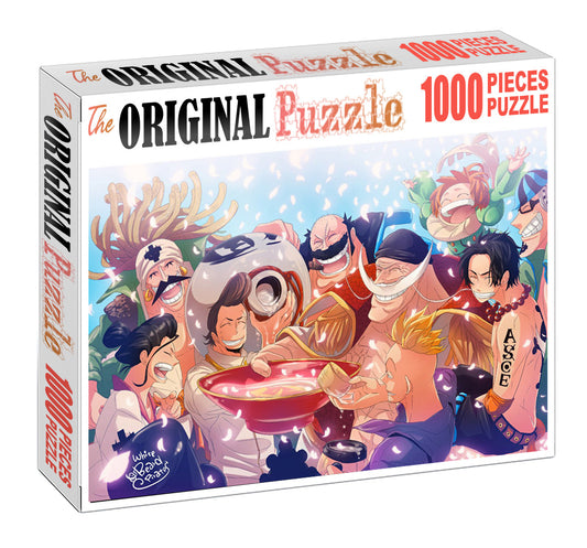 Drinking Sake Pirate is Wooden 1000 Piece Jigsaw Puzzle Toy For Adults and Kids