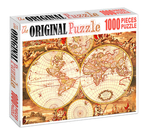 Solar World Map is Wooden 1000 Piece Jigsaw Puzzle Toy For Adults and Kids
