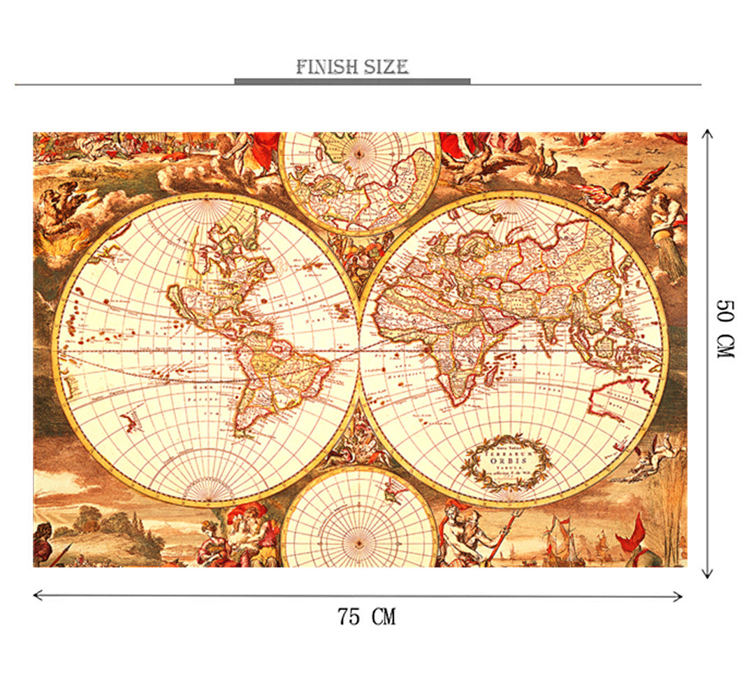 Solar World Map is Wooden 1000 Piece Jigsaw Puzzle Toy For Adults and Kids