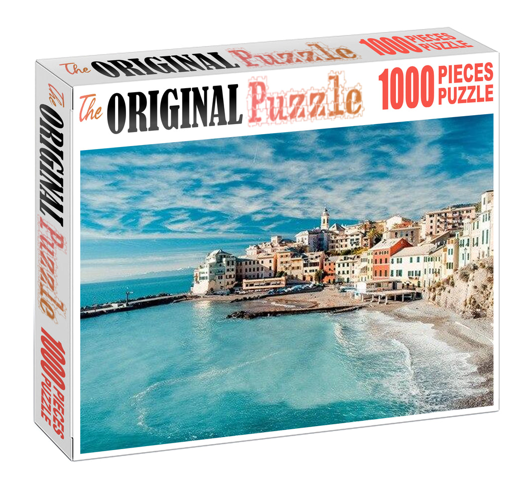 City of Blue Sea Wooden 1000 Piece Jigsaw Puzzle Toy For Adults and Kids