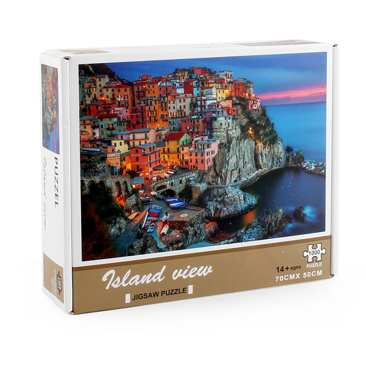 Island View Wooden 1000 Piece Jigsaw Puzzle Toy For Adults and Kids