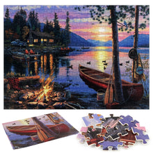 Darrell Bush Canoe Lake Wooden 1000 Piece Jigsaw Puzzle Toy For Adults and Kids