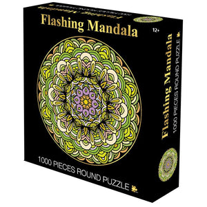 Flashing Mandala Wooden 1000 Piece Jigsaw Puzzle Toy For Adults and Kids