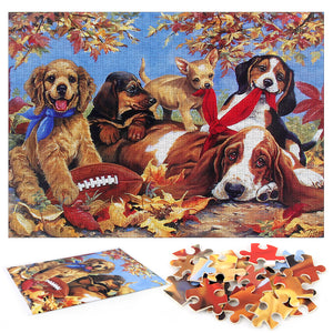 Pet Dog Wooden 1000 Piece Jigsaw Puzzle Toy For Adults and Kids