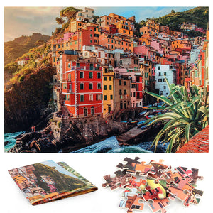 Cinque Terre Wooden 1000 Piece Jigsaw Puzzle Toy For Adults and Kids