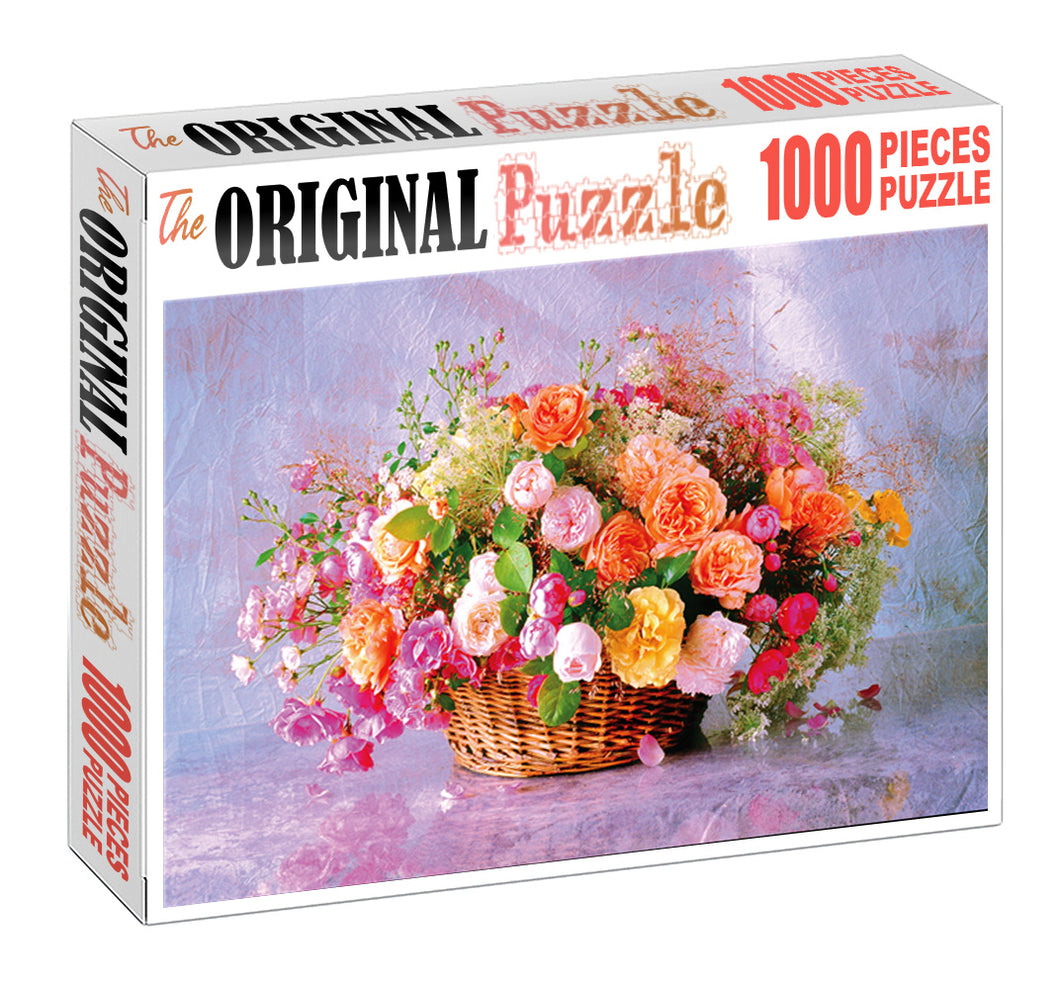 Rose Bucket is Wooden 1000 Piece Jigsaw Puzzle Toy For Adults and Kids