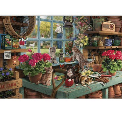 House of Kittens Wooden 1000 Piece Jigsaw Puzzle Toy For Adults and Kids