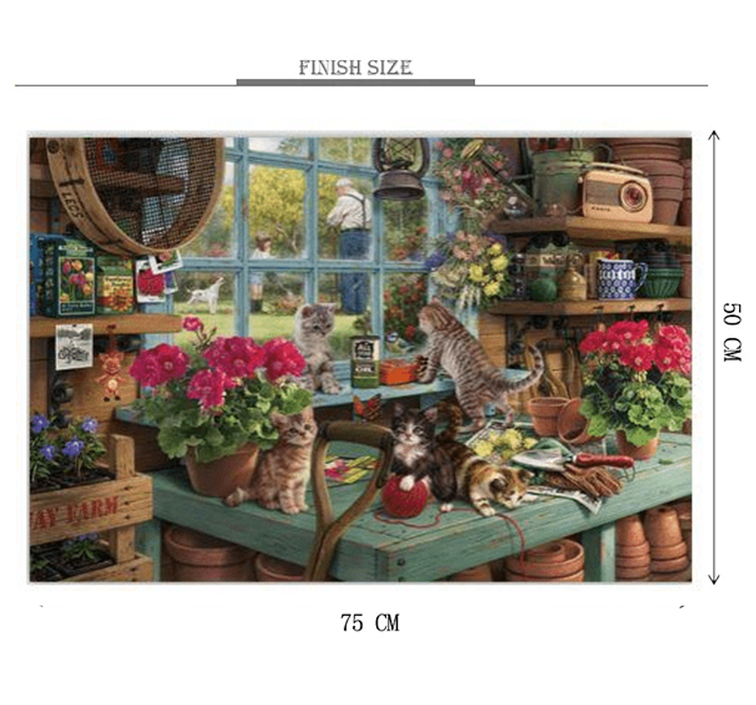 House of Kittens Wooden 1000 Piece Jigsaw Puzzle Toy For Adults and Kids
