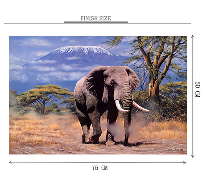 African Elephant  Wooden 1000 Piece Jigsaw Puzzle Toy For Adults and Kids